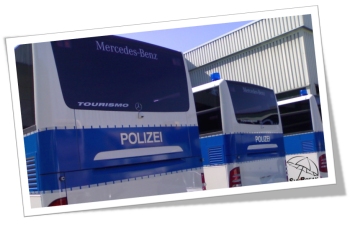 Sunbreak Scheibentoenung Polizeibus Heckscheibe
