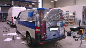 Sunbreak Car Wrapping - Praxisbeispiel Werbung auf VW Transporter nachher