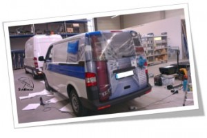 Sunbreak Car Wrapping - Praxisbeispiel Werbung auf VW Transporter Gallery-2