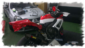 Sunbreak Scheibentoenung aus Roedermark Folierung eines Motorrad